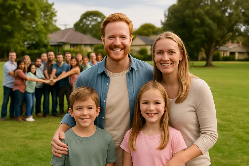 Family with an established support group in the local community.