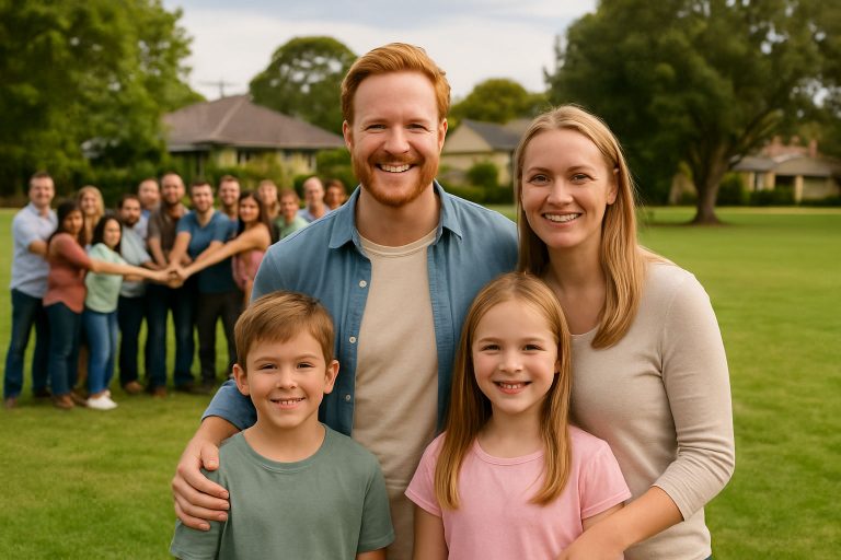 Family with an established support group in the local community.