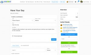 Have Your Say Feature Screenshot