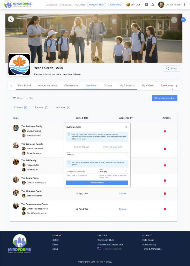 Managed Member Lists and Easy Invitations