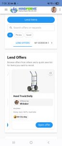 Easy to borrow items from within your community